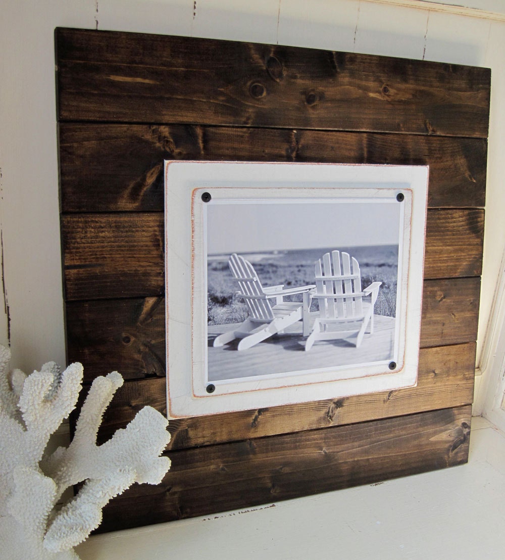 Set of 3 Xtra Large Dark Stained Plank Frames for 8x10