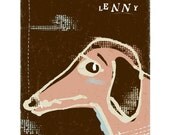 Dog Art Print.  This PRINT personalized with your dog's name.