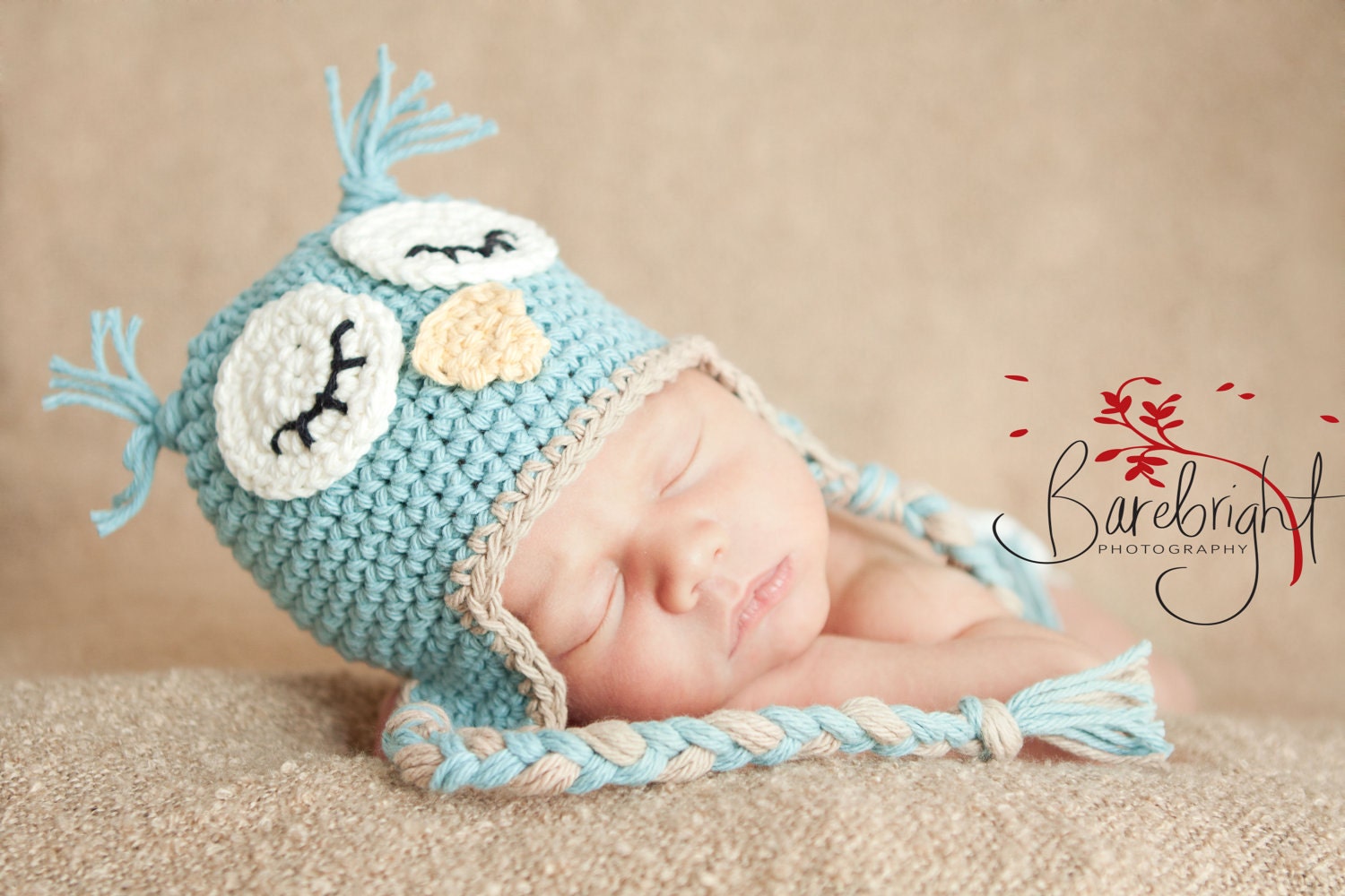 NEW Sleepy Owl Newborn Photography Made To Order Other Sizes Available