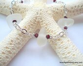 Sea Glass Bracelet White Beachglass Lake Erie Cleveland Beaches
