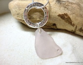 Sea Glass Beach Glass Necklace  Rare Pink Beach Glass Lake Erie
