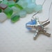 Beachglass Seaglass Starfish STERLING Necklace Starfish Charm