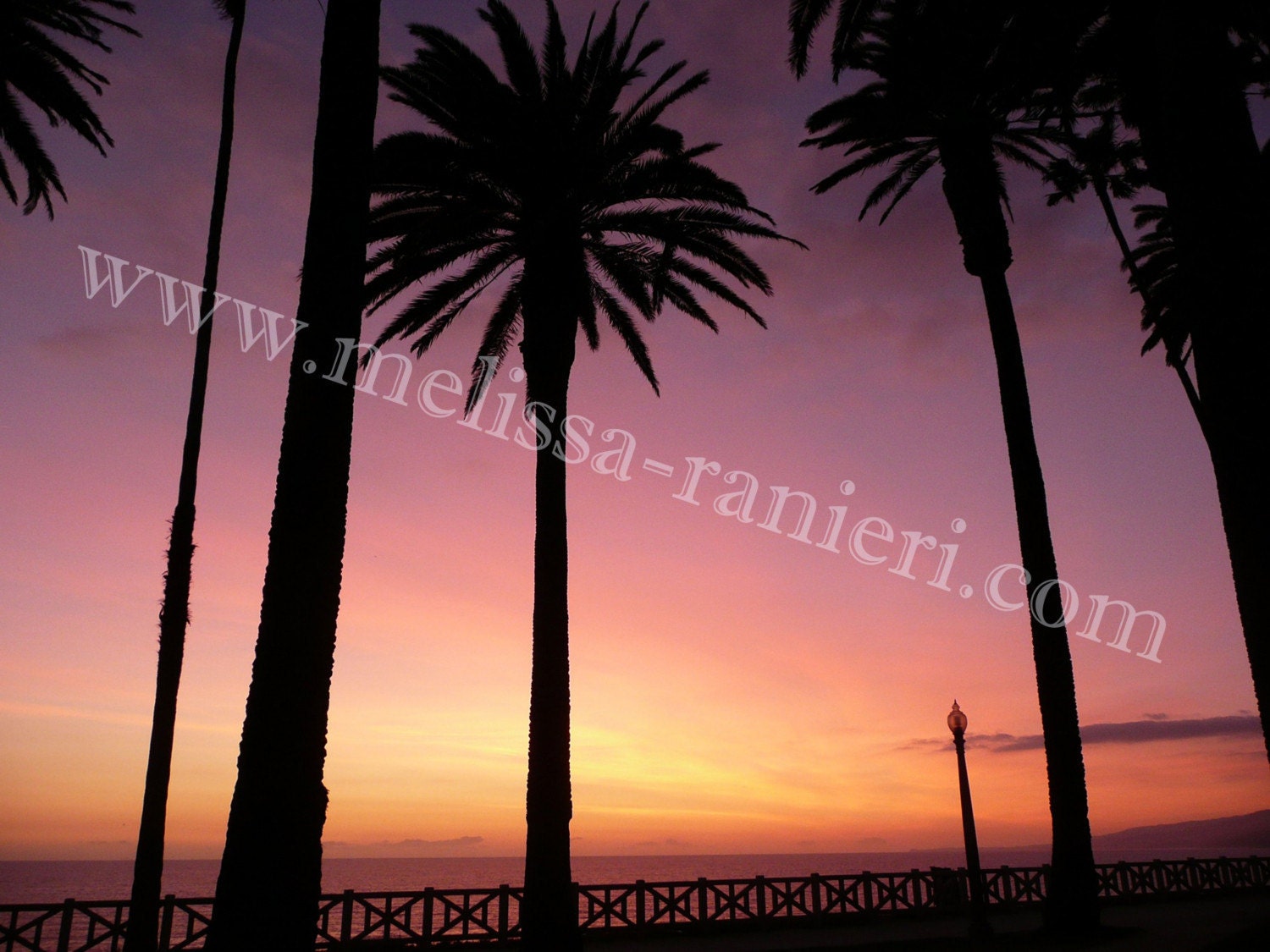 Colorful Sunset in California 8x10" Photograph