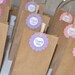 12 Birthday Favor Tags - Thank You - Flower and Butterfly Theme