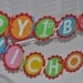 Happy 1st Birthday Banner - Colorful Bubblegum Theme - Birthday Party Decorations
