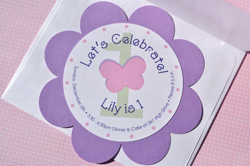 12 Birthday Favor Tags - Thank You - Flower and Butterfly Theme