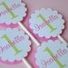 12 Cupcake Toppers - Girl's 1st Birthday Party Pink and Green - Personalized