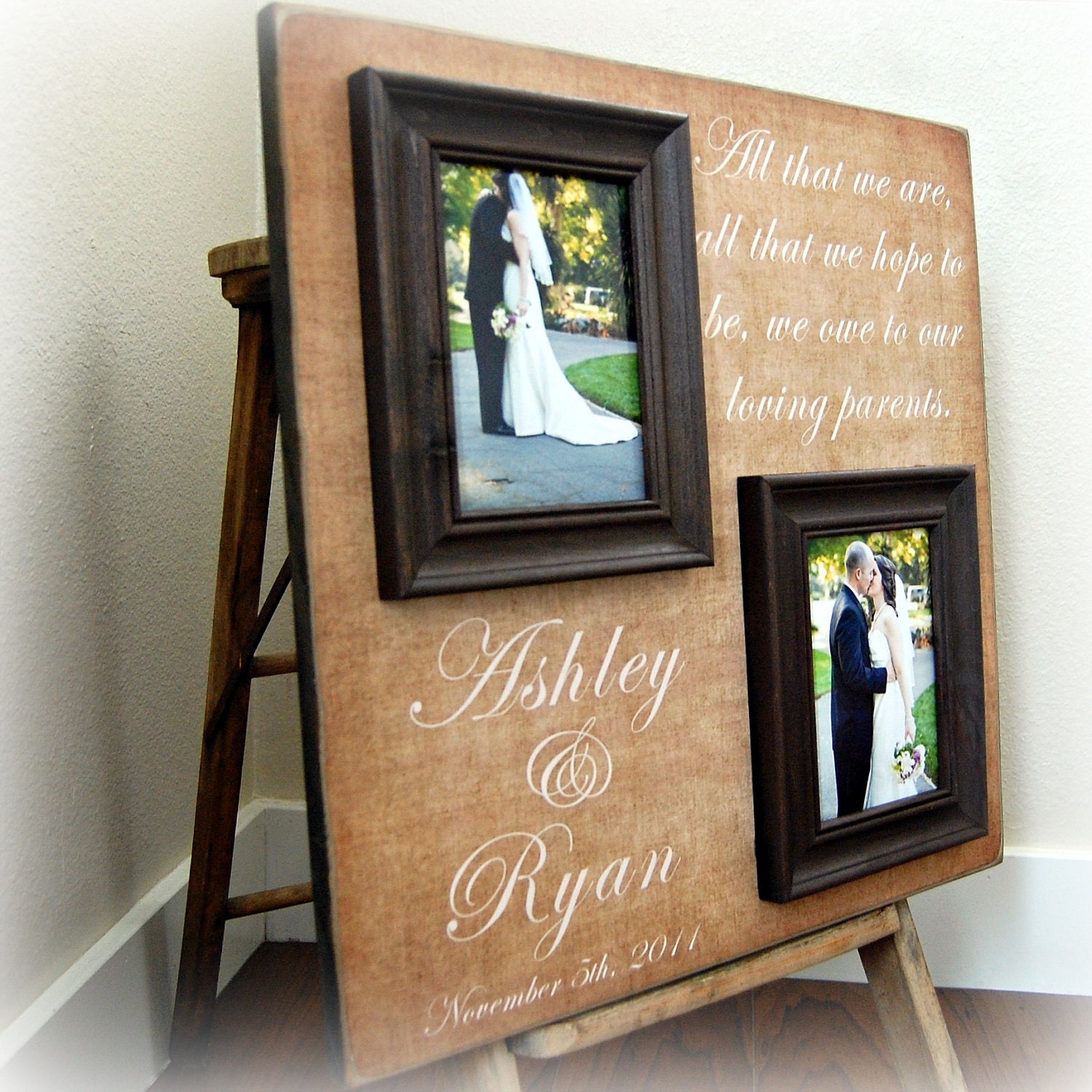 Personalized Picture Frame Wedding Gift Custom 20x20 All THAT WE ARE Anniversary Love Father Mother Parents of Shower Quote Verse Song Vows