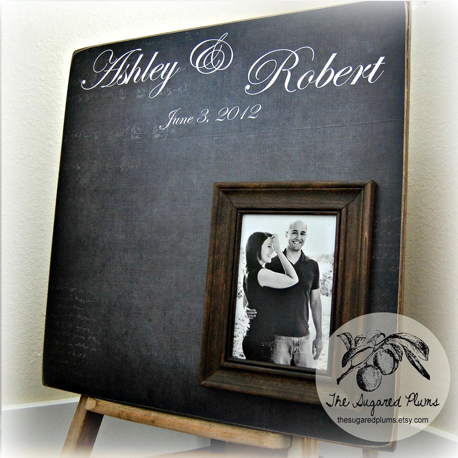 Guest Book Wedding Personalized Picture Frame 20X20 Customizable 100 to 150 Guests Alternative Guest Book Wedding Decoration