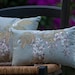 Aqua Pillows with Embroidery
