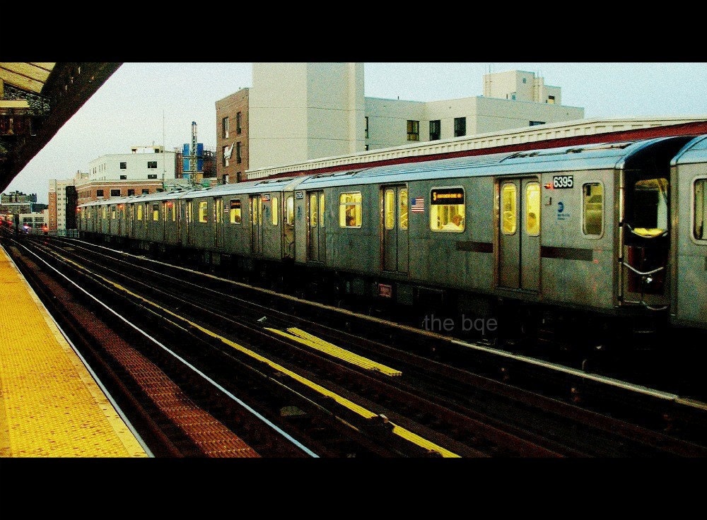 New York City Subway Photography No 5 Subway Train Awaits 8.5x11 Photo Print, NYC Art, Urban Wall Decor