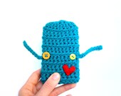 Emerald iPhone case - red yellow orange - crocheted gadget electronic - Ready Handmade by dslookkin on Etsy