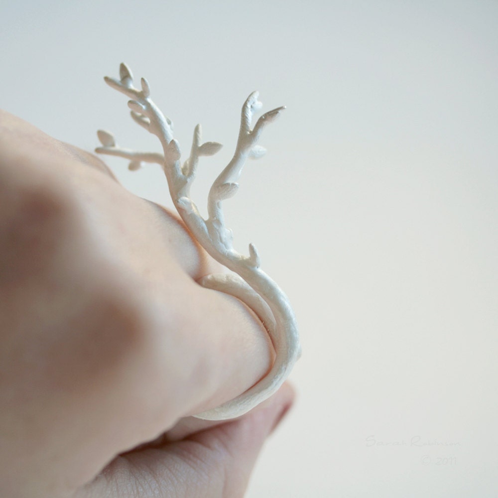 Organic Tree Branch Ring Sterling Silver