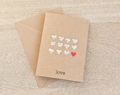 Valentine or Anniversary Card -  Tiny Hearts Design