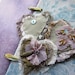 Pale Pink Hearts - Hand beaded embellishment