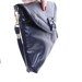 Vintage Navy Blue Clutch - Retro Faux Leather Vegan Wristlet / Bow Bag