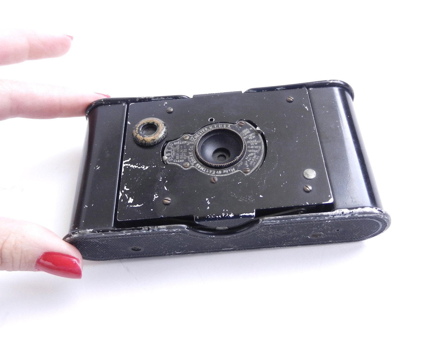 SALE - Antique Vest Pocket Autographic Kodak Camera -  Early 1900s WW1 Camera / Acordion Photography