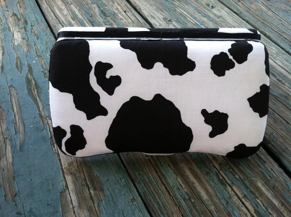 Cow Print Boutique Style Travel Baby Wipe Case