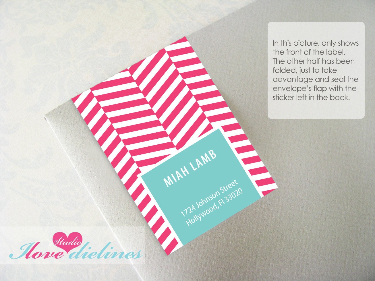 ON SALE - Personalized Chevron Address Labels/Bookplate