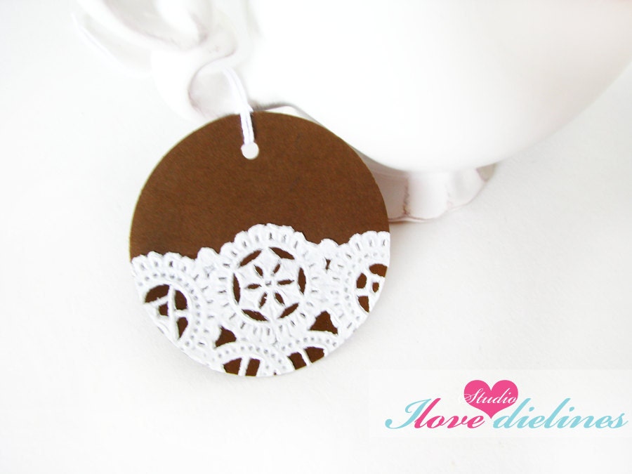 ON SALE - Vintage Doilies Gift Tags - Set of 20