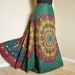Green Grove Bloom - Long African Patchwork Skirt, Ethnic Dashiki Gypsy Skirt, Earthy Greens, Can fit sizes - S to XL
