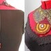 One of a Kind Tribal Collar, African Patchwork Bib necklace, Unique Dashiki necklace, handmade statement piece