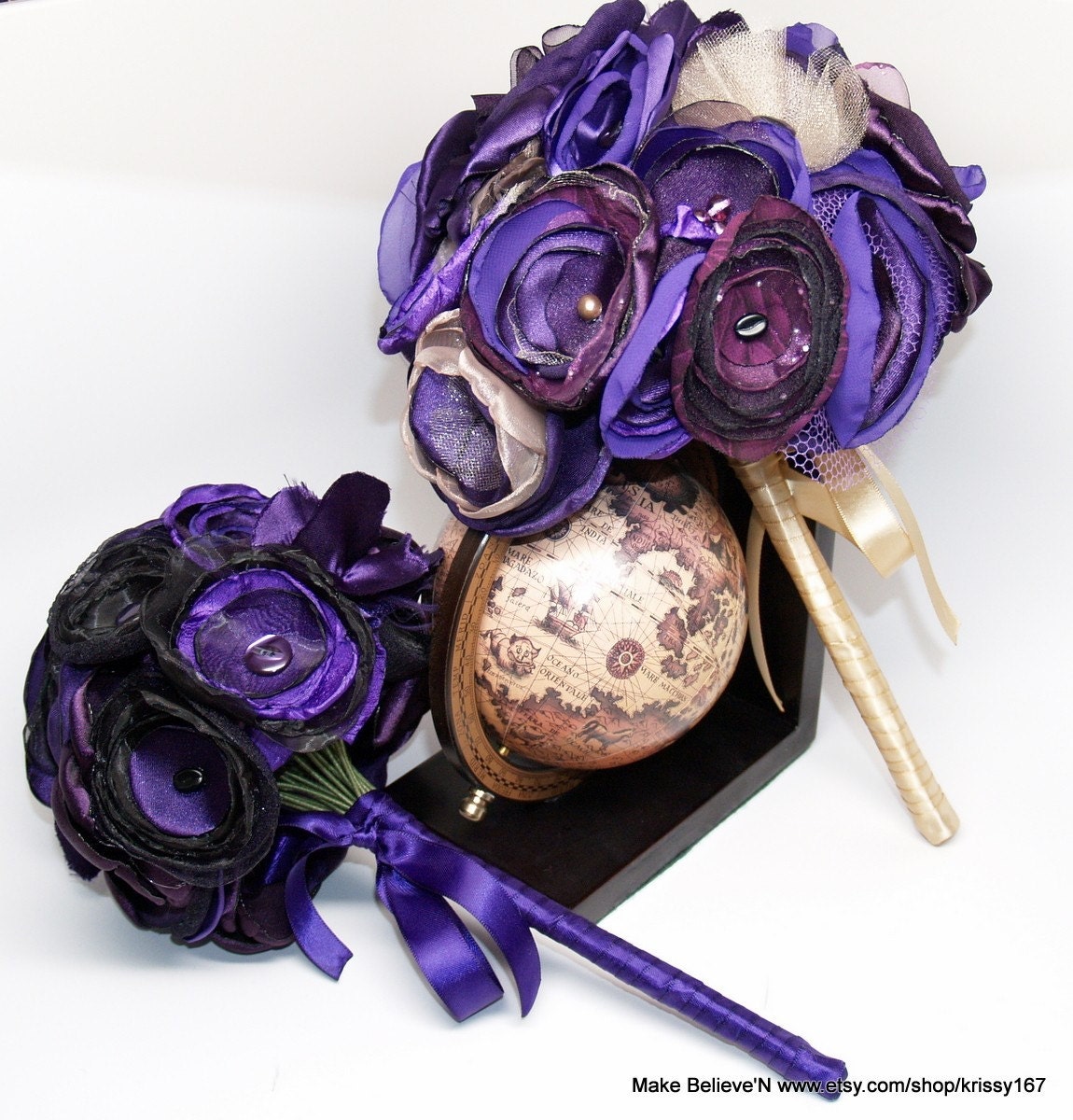 Wedding Bouquet Purple  Made to order