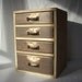 Painted Wood Cabinet with Numbers / 4 Drawers / Vintage Inspired / Rustic Primitive Industrial Distressed