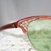 Red Frame Green Lens Cat Eye Sunglasses........I.2
