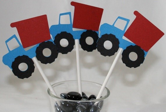 Dump Truck Ships cupcake Toppers Il_570xn
