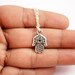 Hamsa Necklace Silver Hand Pendant Necklace