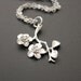 Cherry Blossom Pendant Necklace Cherry Blossom Necklace Silver