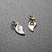 Personalized ONE Tiny Leaf Custom Initial Add On Gold or Silver