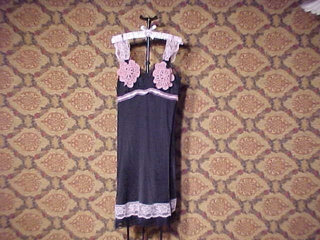 Sexy Black and Pink Slip Dress xs s