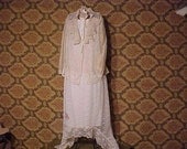 Lace 2pc Dress & topper handmade ooak shabby chic