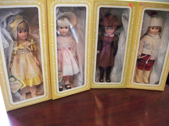 Vintage Effanbee "Four Seasons" Doll Collection - Winter, Spring, Summer, Autumn