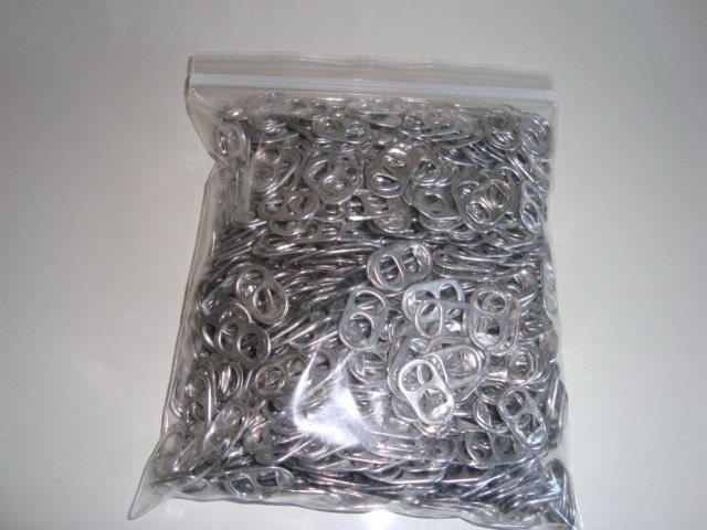 500 Recycled Aluminum Pull Tabs Pop Can Soda Tops  CRAFTING