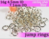 71 pcs 16g 4.5mm ID 7.1mm OD 1/2 troy oz silver filled jump rings 16g4.50 jumprings jewelry supplies findings links silverfilled silverfill