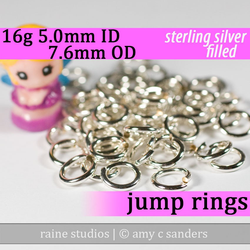 131 pcs 16g 5.0mm ID 7.6mm OD 1 troy oz silver filled jump rings 16g5.00 jumprings jewelry supplies findings links silverfilled silverfill