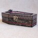 Gothic Halloween Jewelry Box Coffin Shape Decoupaged Goth Casket Keepsake Box with Spiders