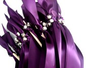 100 Wedding Wands: ANY COLOR Large Single Ribbon Streamer with Bells