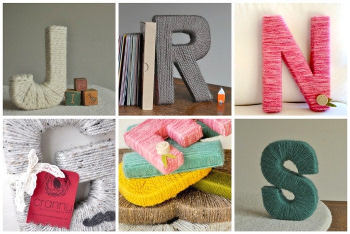 the original yarn and felt letters eight inch