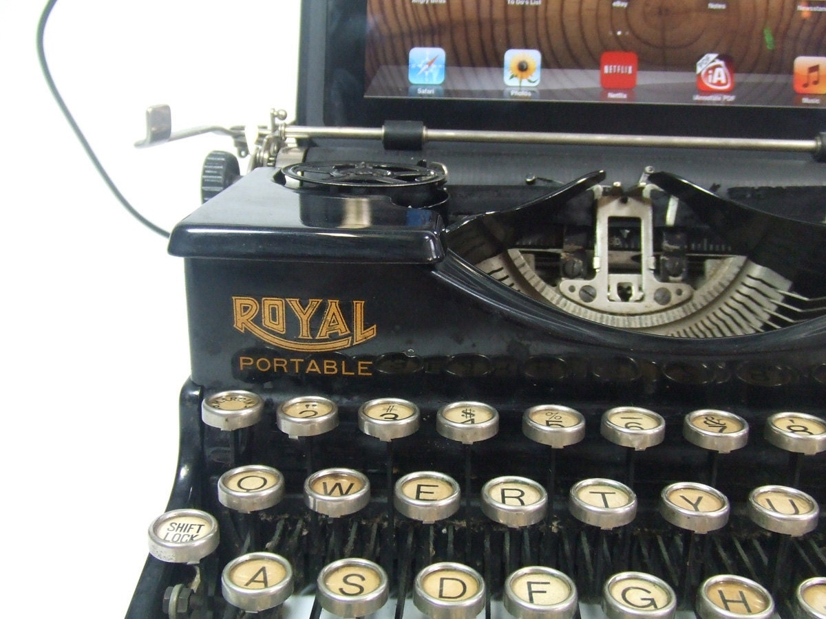 USB Typewriter -- Works like a USB keyboard -- Royal Portable c. 1930s