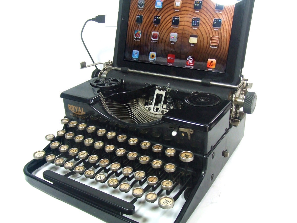 USB Typewriter -- Works like a USB keyboard -- Royal Portable c. 1930s