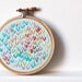Summer Popsicles. Hand Embroidered Wishbone Circle in 3 inch Hoop. Colorful Embroidery Hoop Wall Art. By merriweathercouncil on Etsy