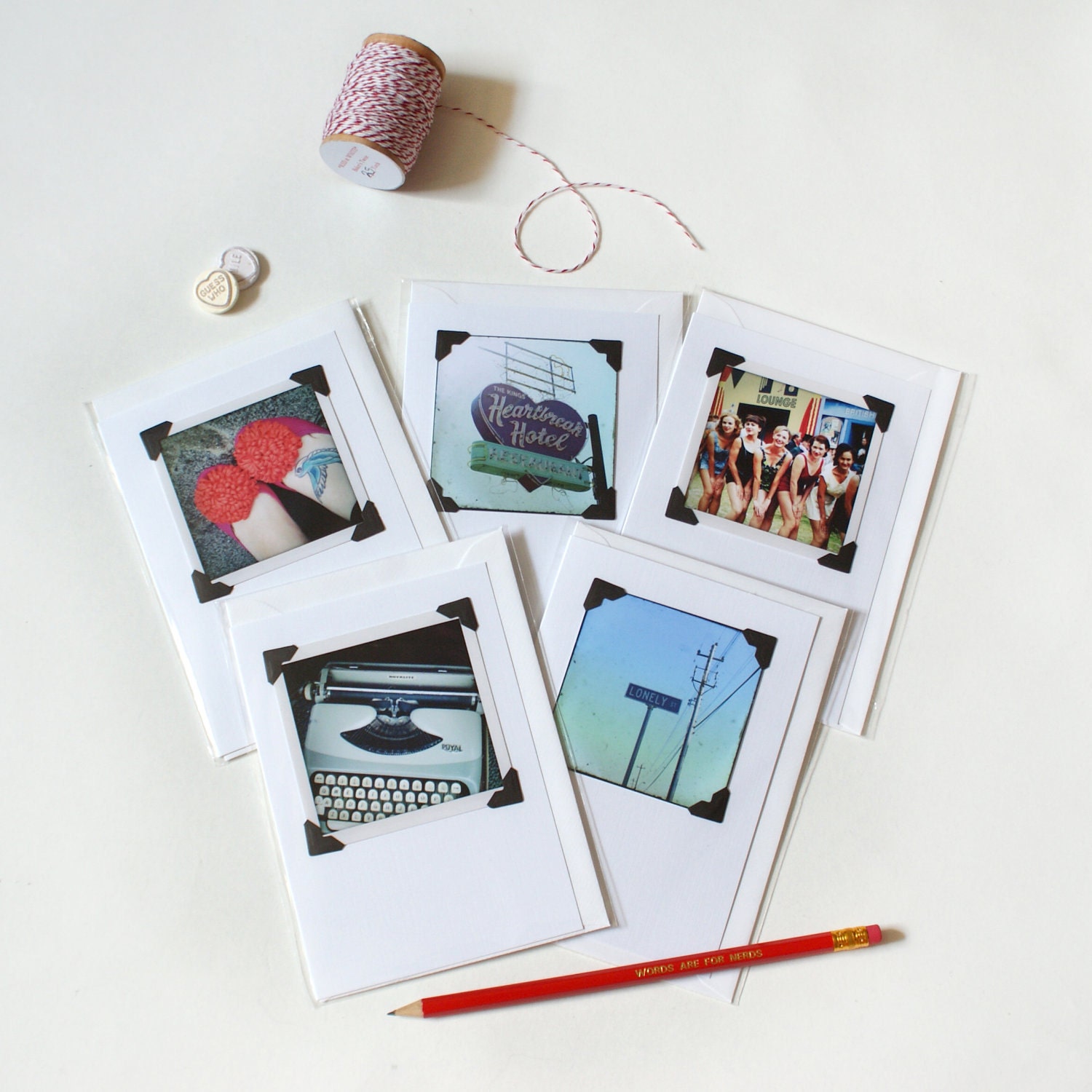 Retro 50s Style Photo Note Cards