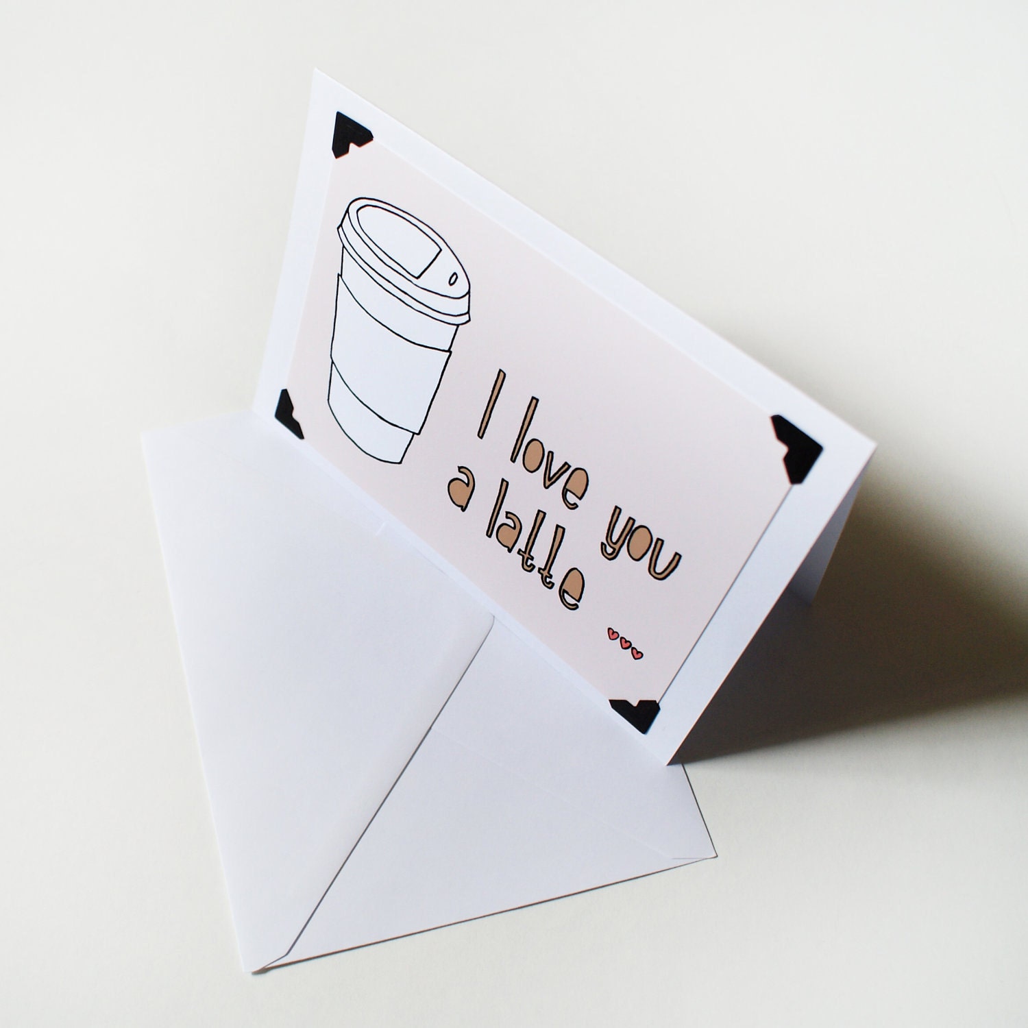 I Love You A Latte Keepsake Card / Illustrated Mini Print