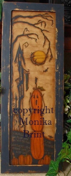 Pumpkin Lane-Autumn Trends-Home Decor-Halloween Decoration-Hand Made-Fall Colors-Primitive Decor-Earthy