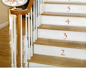 Vinyl Wall Decals - Decorating with Numbers 1 thru 9 for Stairs or Anywhere