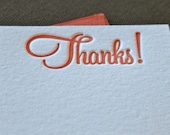 Thank You Letterpress Enclosure Card